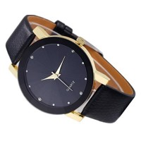 Luxusní dámské hodinky Black Quartz - černe s Zirkony