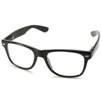 Luxusní RETRO brýle WAYFARER černé, čiré, nejlevněji
