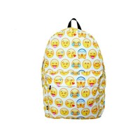 Módní Univerzální Batoh Backpack A4 3D - Emoji White - Smajlíci