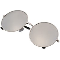 Sluneční Retro Brýle Lenonky Premium - Zrcadlové Střibrné