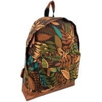 Módní Batoh Backpack A4 Exotické Květy - hnědý