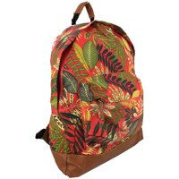Módní Batoh Backpack A4 Exotické Květy - červený
