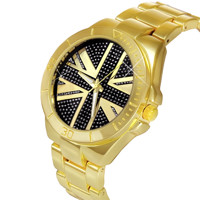 Luxusní zlaté dámské hodinky Vlajka UK - London