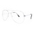 Stylové čiré brýle Aviator - Pilotky - Střibrné