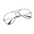 Stylové čiré brýle Aviator - Pilotky - černe
